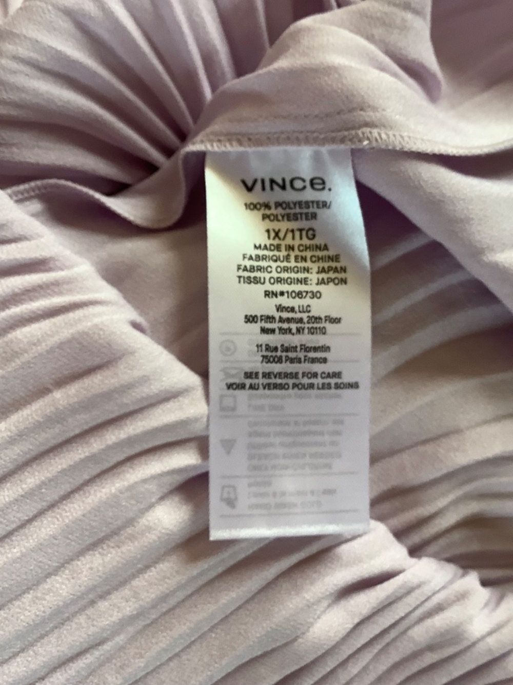 Vince Crushed Satin Midi Dress Violetta Light Violet SZ 1X - Picture 12 of 16